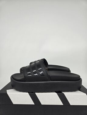 adidas Women's Adilette Platform Slide 'Triple Black' HQ6179 Shoes Size 6 New